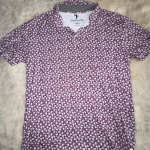 AndersonOrd Red Patterned golf shirt